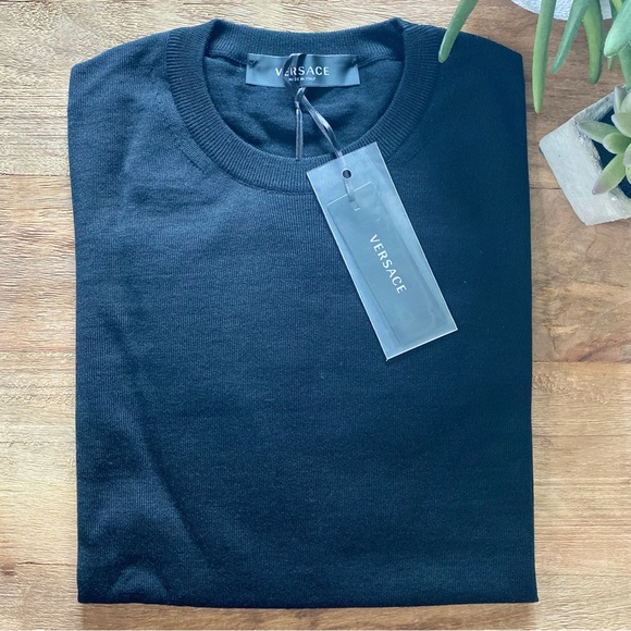VERSACE Black Knitwear Crewneck Sweater - Picture 1 of 16